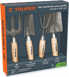 Juego de 4 herramientas para jardín,  Truper